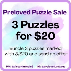 3 for $20 Preloved Puzzle Sale FAQ